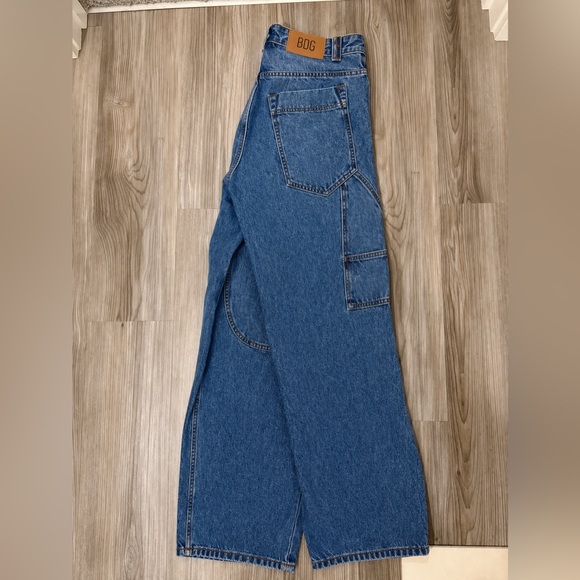 BDG High Rise Bella Baggy Carpenter Pants - Medium Blue Wash - Picture 4 of 5